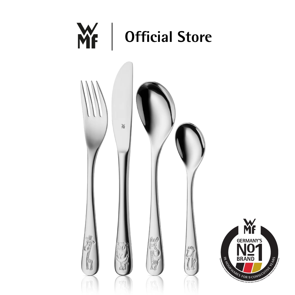 WMF ชุดช้อนส้อมเด็ก 4 ชิ้น ลาย Safari Kids cutlery set Safari 4-piece