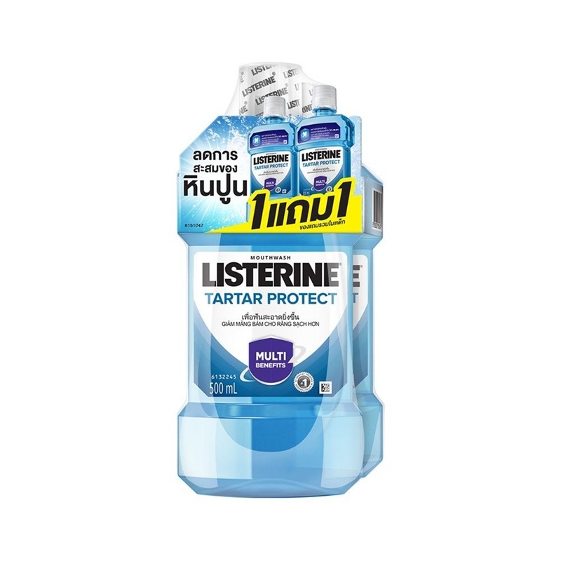 Listerine ลิสเตอรีน น้ำยาบ้วนปากทาร์ทาร์ 500 มล. แพ็ค 2 ขวด