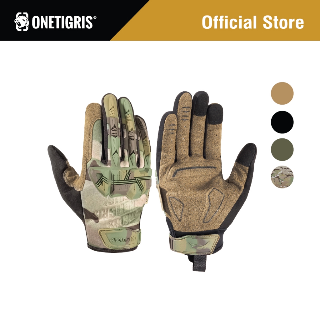 OneTigris Tactical Motorcycle Gloves ถุงมือมอเตอร์ไซค์ กันลื่น ระบายอากาศได้ดี หน้าจอสัมผัส ทนทาน
