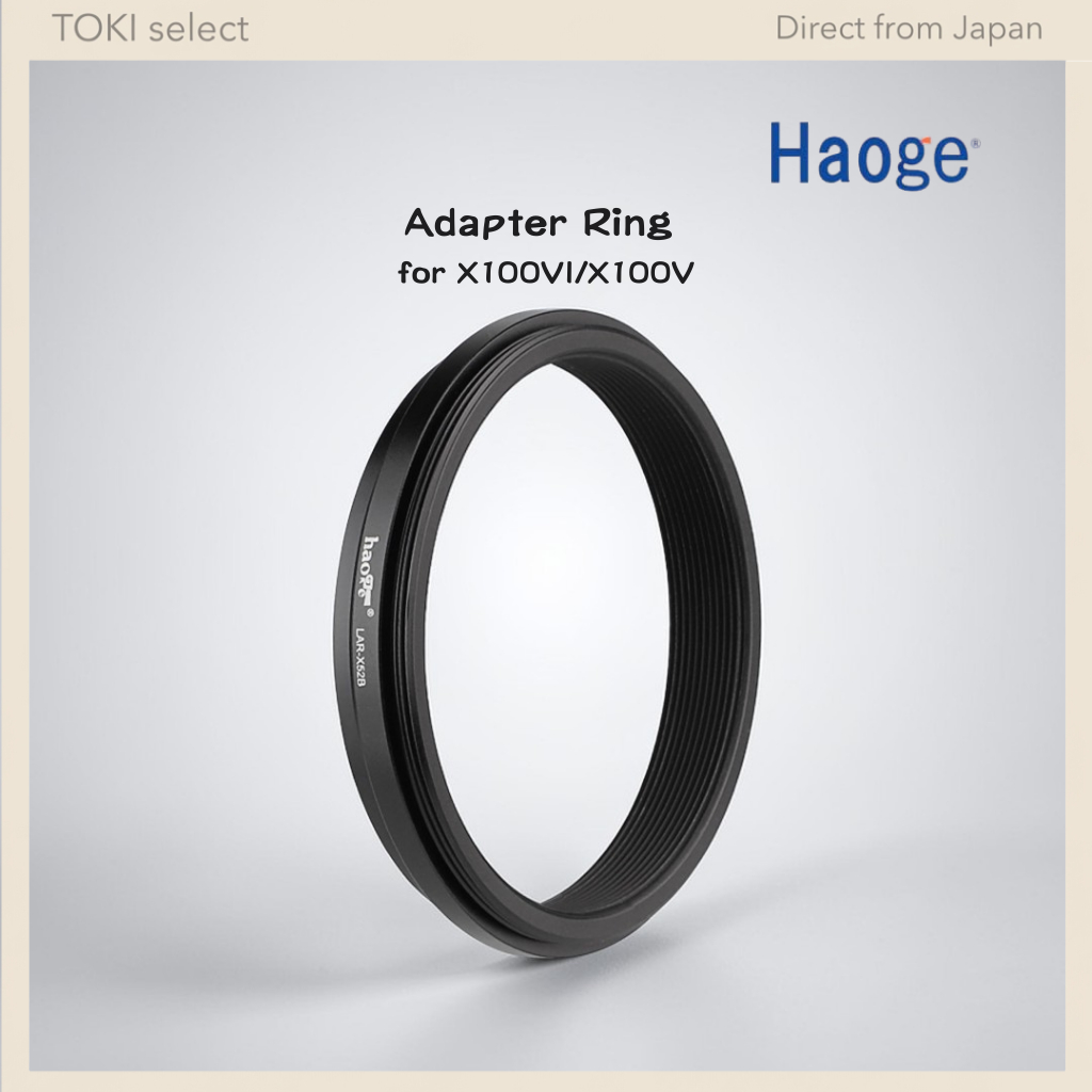 Haoge 49mm Adapter Ring for Fujifilm X100VI X100V AR-X100 Compatible Black