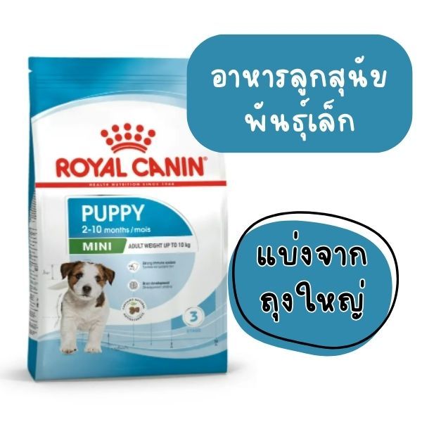 [[แบ่งขาย]] (แพ็คสุญญากาศ) Royal Canin Mini Puppy อาหารเม็ดลูกสุนัข พันธุ์เล็ก อายุ 2-10 เดือน