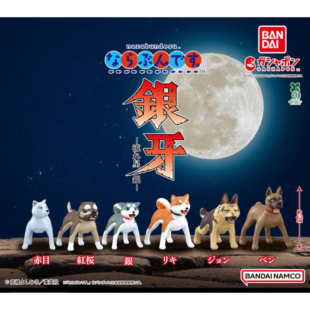 **ครบชุด 6 แบบ** กาชาปอง ไอ้เขี้ยวเงิน ชุดเรียงขบวน Silver Fang : Ginga : Nagareboshi Gin Narabun desu