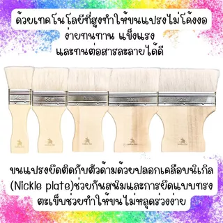 แปรงวานิช แปรงทาสี (มีทุกขนาด) รุ่นขนละเอียด ใช้ทาสีน้ำ สีน้ำมัน ทาสีทั่วไป ขนไม่หลุดง่ายเกรดA อย่างดี ST