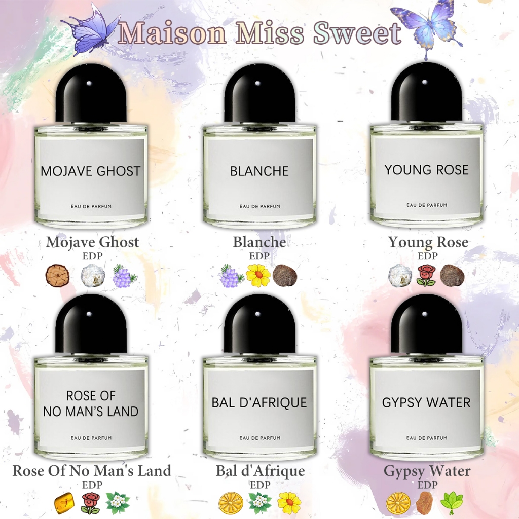🚚จัดส่งรวดเร็ว✨ MojaveGhost/Blanche/ YoungRose/Gypsy Water EDP 2ml/5ml/10ml กลิ่นไม้ผสมดอกไม้ ติดทนนาน