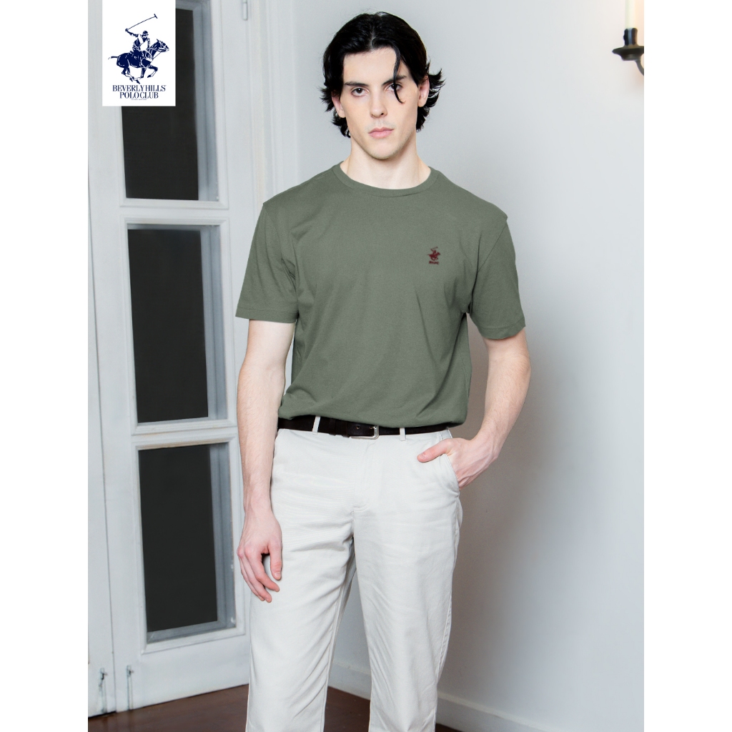 BEVERLY HILLS POLO CLUB  เสื้อยืดคอกลมแขนสั้น รุ่น BNSP115 (ปักม้าเล็ก)