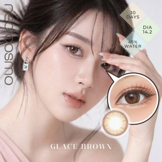 คอนแทคเลนส์ Glace Brown (Neo Cosmo) สีน้ำตาลประกายทอง ขนาดmi…