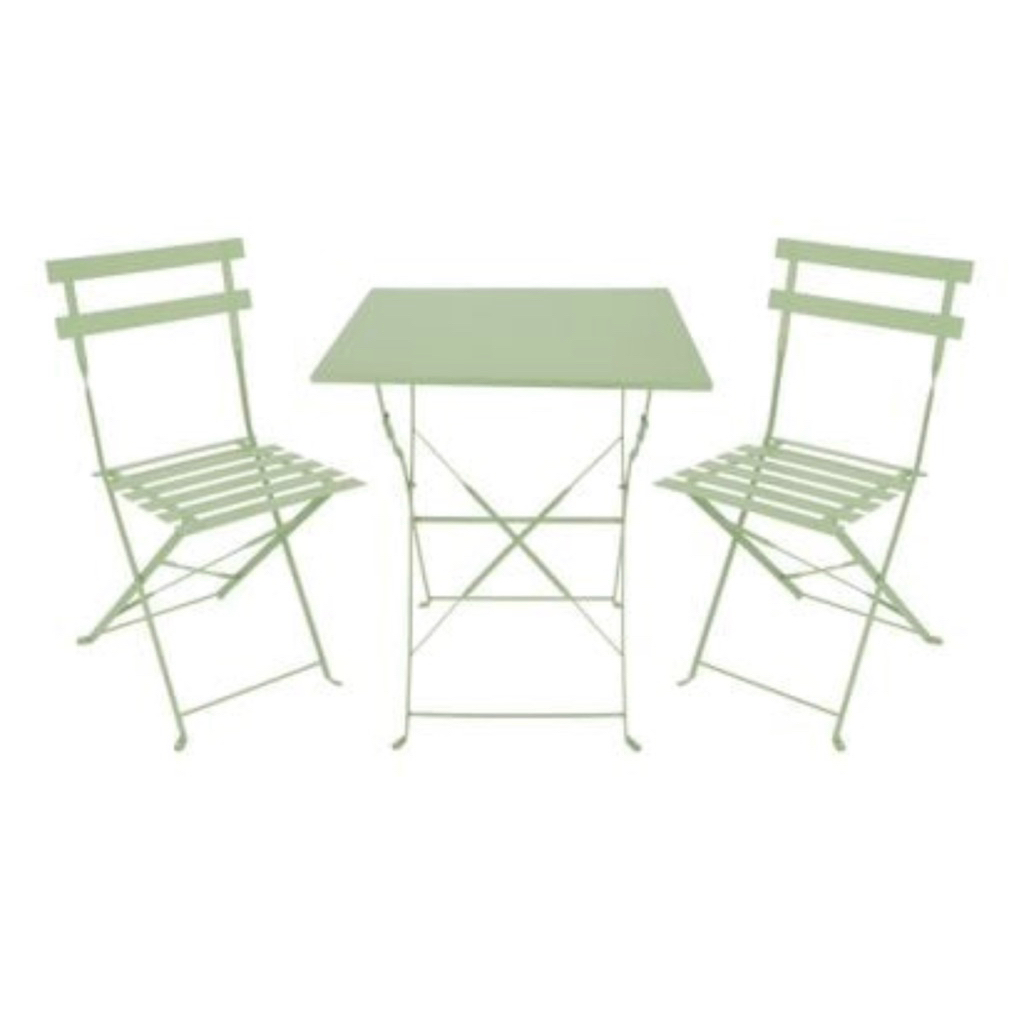ชุดโต๊ะเก้าอี้สนามเหล็ก FONTE รุ่น A02893 (ชุด 3 ชิ้น) สีเขียว