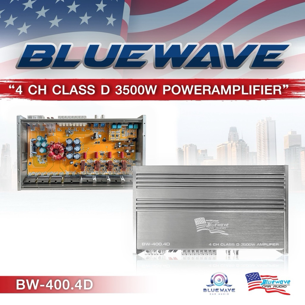 BLUEWAVE BW-3500.1 เพาเวอร์แอมป์ Class D ขับดอกซับ 10-12 แม่เหล็ก 180 แบรนด์แท้ Power Amplifier
