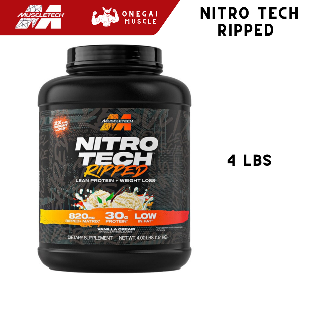 Muscletech NITRO TECH RIPPED 4 LBS, Muscletech whey