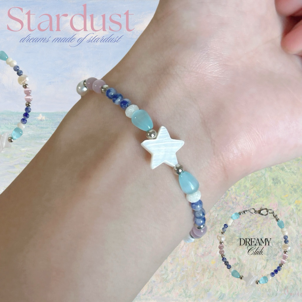 Stardust 💫🩷🩵 กำไลหิน กำไลข้อมือ เสริมด้านการเรียน การงาน ความรัก