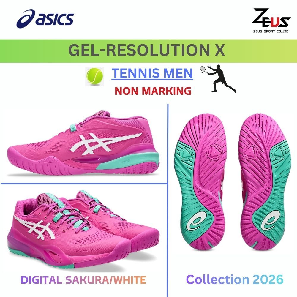 ASICS GEL-TENNIS (แนะนำไซส์ + 0.5CM ค่ะ) รองเท้าเทนนิสผู้ชาย เน้นความมั่นคงและสบายเมื่อเล่นเทนนิส