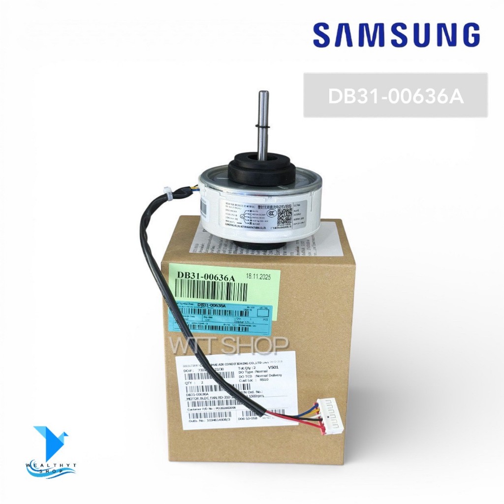 DB31-00636A มอเตอร์แอร์ Samsung มอเตอร์แอร์ซัมซุง มอเตอร์คอยล์เย็น RD-310-25-8A(AL) 27W. อะไหล่แอร์ 