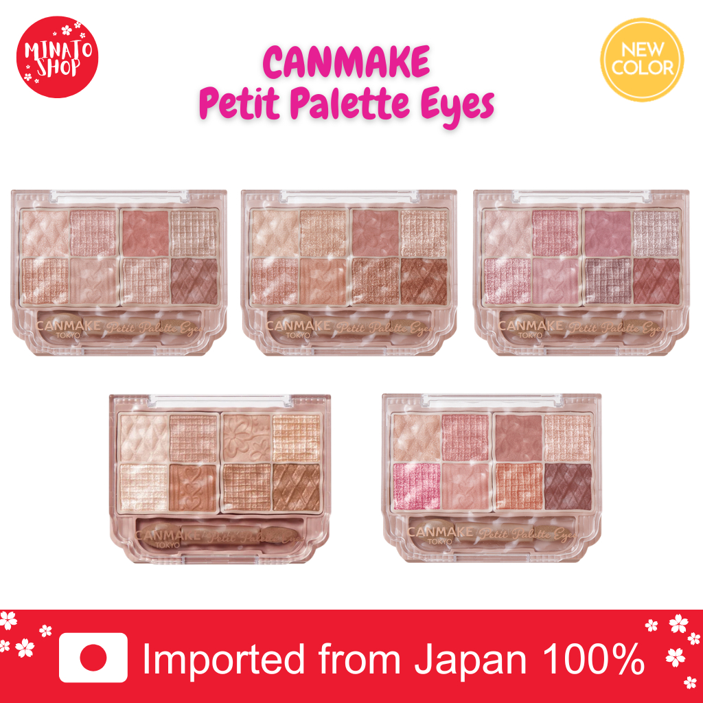 [แท้🇯🇵/ส่งด่วน⚡] CANMAKE Petit Palette Eyes 8 เฉดสี แคนเมค พีทิช พาเลทแคนเมค พาเลทตา อายแชโดว์ เนื้อแมตต์ เนื้อชิมเมอร์