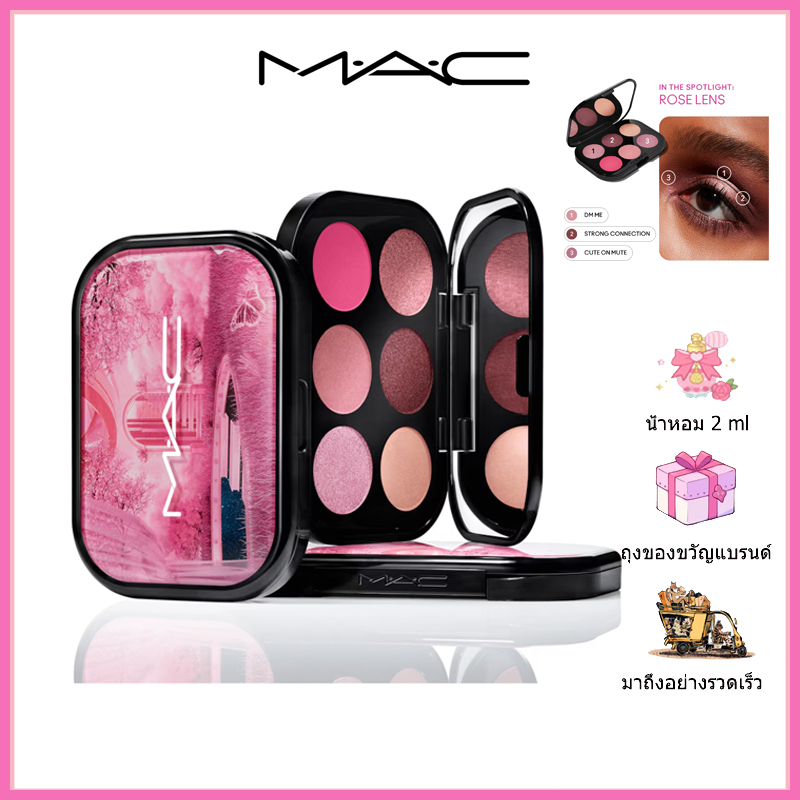 ✨ของแท้ |จัดส่งเร็ว✨MAC Six Color Eyeshadow Mac Connect in Colour Eye Shadow Palette #Rose Lens #Enc
