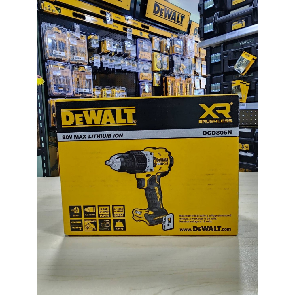 DEWALT DCD805N-B1 สว่านกระแทก ไร้สาย ไร้แปรงถ่าน 20V Max เครื่องเปล่า