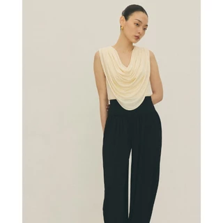 AOP Archive - Cowl Neck Top (มี2สี) เสื้อแขนกุด คอถ่วง