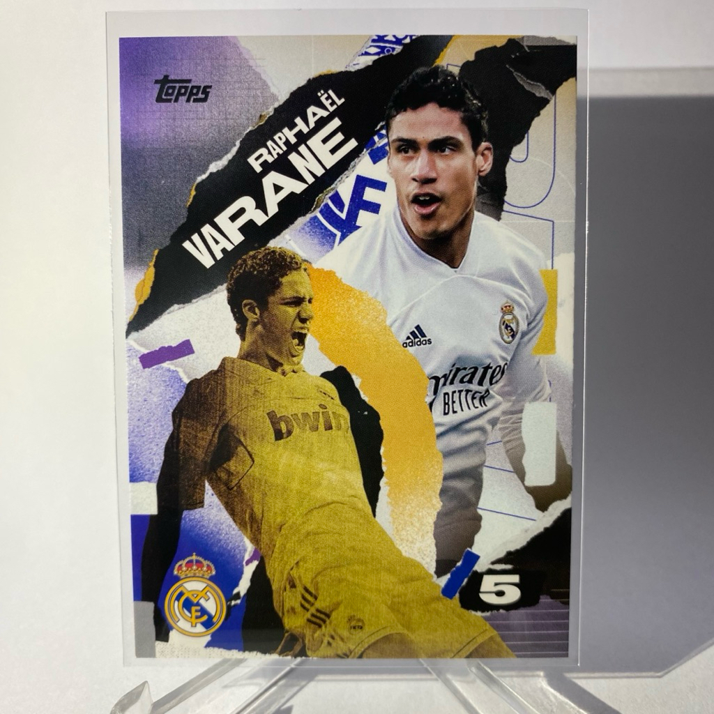 การ์ดนักฟุตบอล RAPHAEL VARANE, REAL MADRID, FIRST GOAL, TOPPS 2025