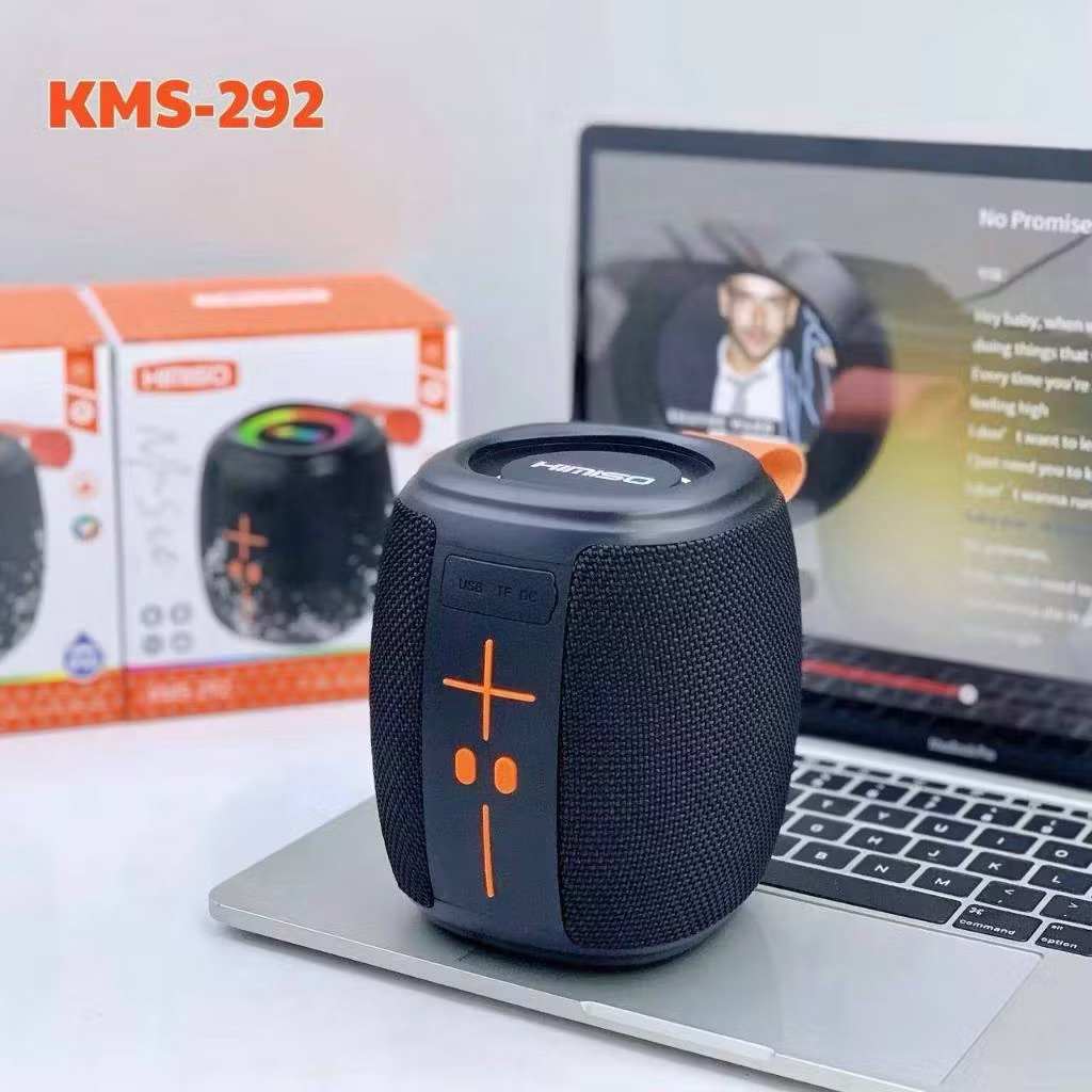 ลำโพงบลูทูธไร้สาย ขนาดมินิ KMS-292 พร้อมสายหิ้ว พกพกง่าย USB/TF/BT/TWS