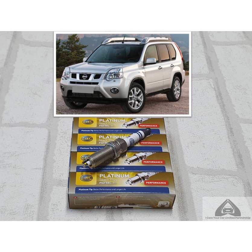 หัวเทียน แพลทตินัม Nissan X-Trail T31 ( 2007 - 2014 ) รุ่น 2.0 จำนวน 4 หัว ระยะการใช้งาน 60,000 กม : Hella PNF9RC-11