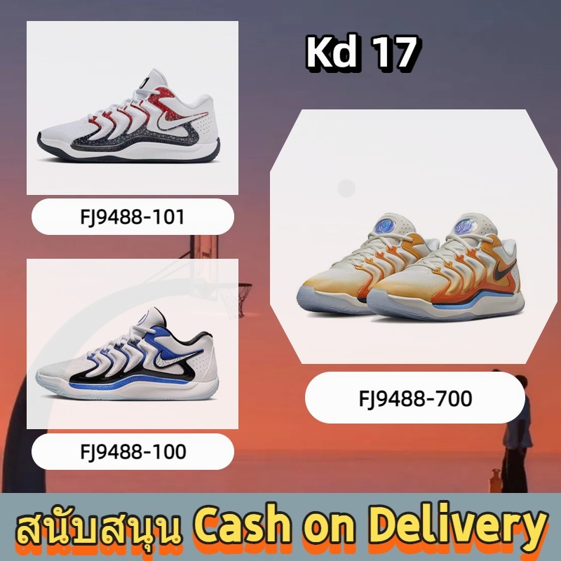 💯 เคาน์เตอร์ของแท้ Kd 17 การดูดซับแรงกระแทกแบบระบายอากาศทนต่อการสึกหรอ รองเท้าบาส