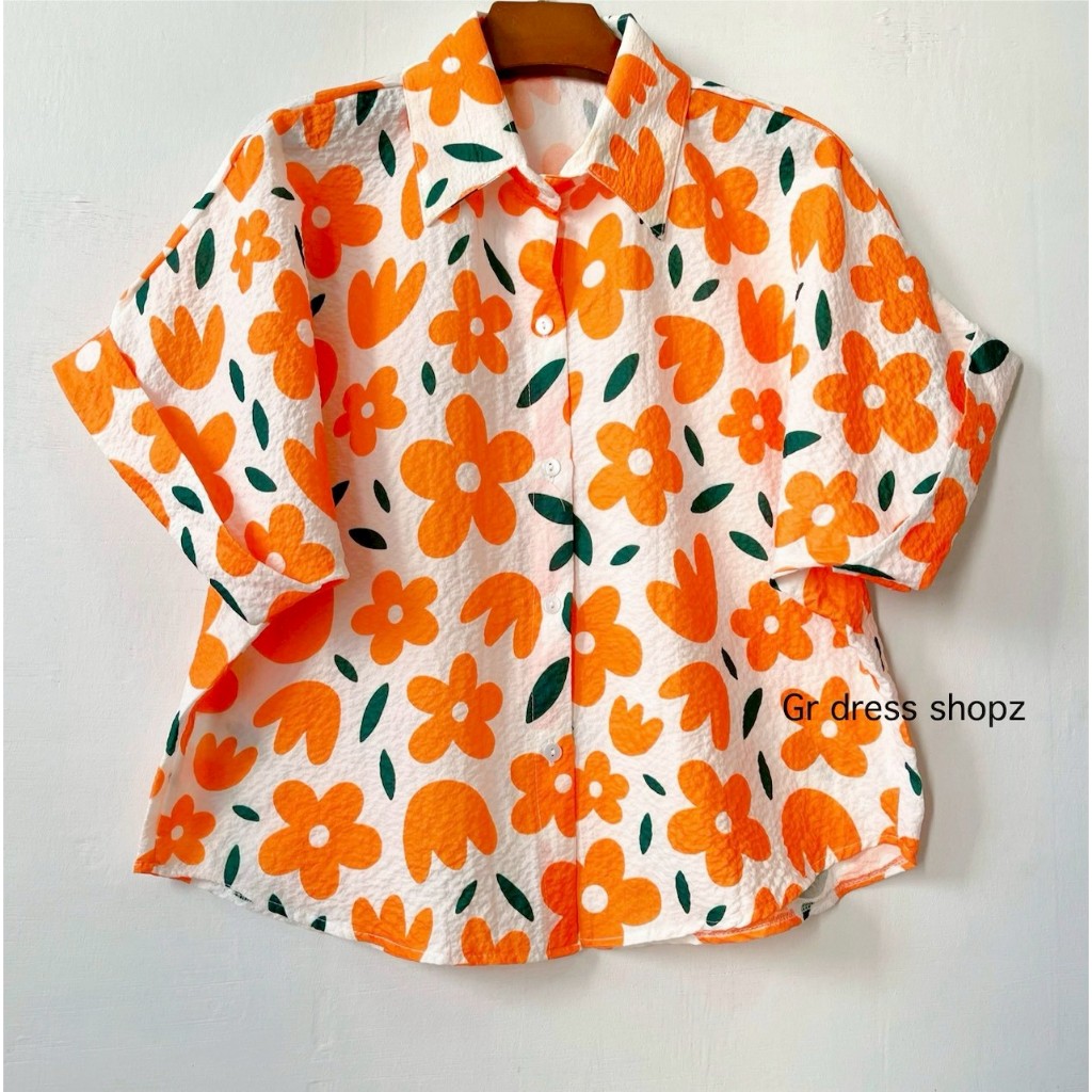 ป้าย Suri เสื้อเชิ้ตแขนสั้นหน้าผ้า 46 นิ้ว ยาว 22 นิ้ว อกจริงไม่เกิน 42-44 นิ้วใส่ได้ค่ะ รูปที่ 5