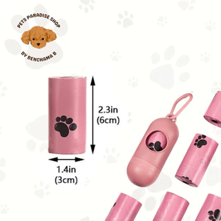 [พร้อมส่งในไทย] ถุงเก็บมูลสัตว์เลี้ยง รุ่นหนา 20ม้วนแถม ฟรีแคปซูลใส่ถุง