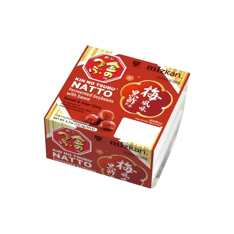 นัตโตะถั่วเน่าญี่ปุ่น รสบ๊วย 168 กรัม Mizkan Natto Ume ถั่วหมักญี่ปุ่นแท้ โปรตีนสูง พร้อมซอส