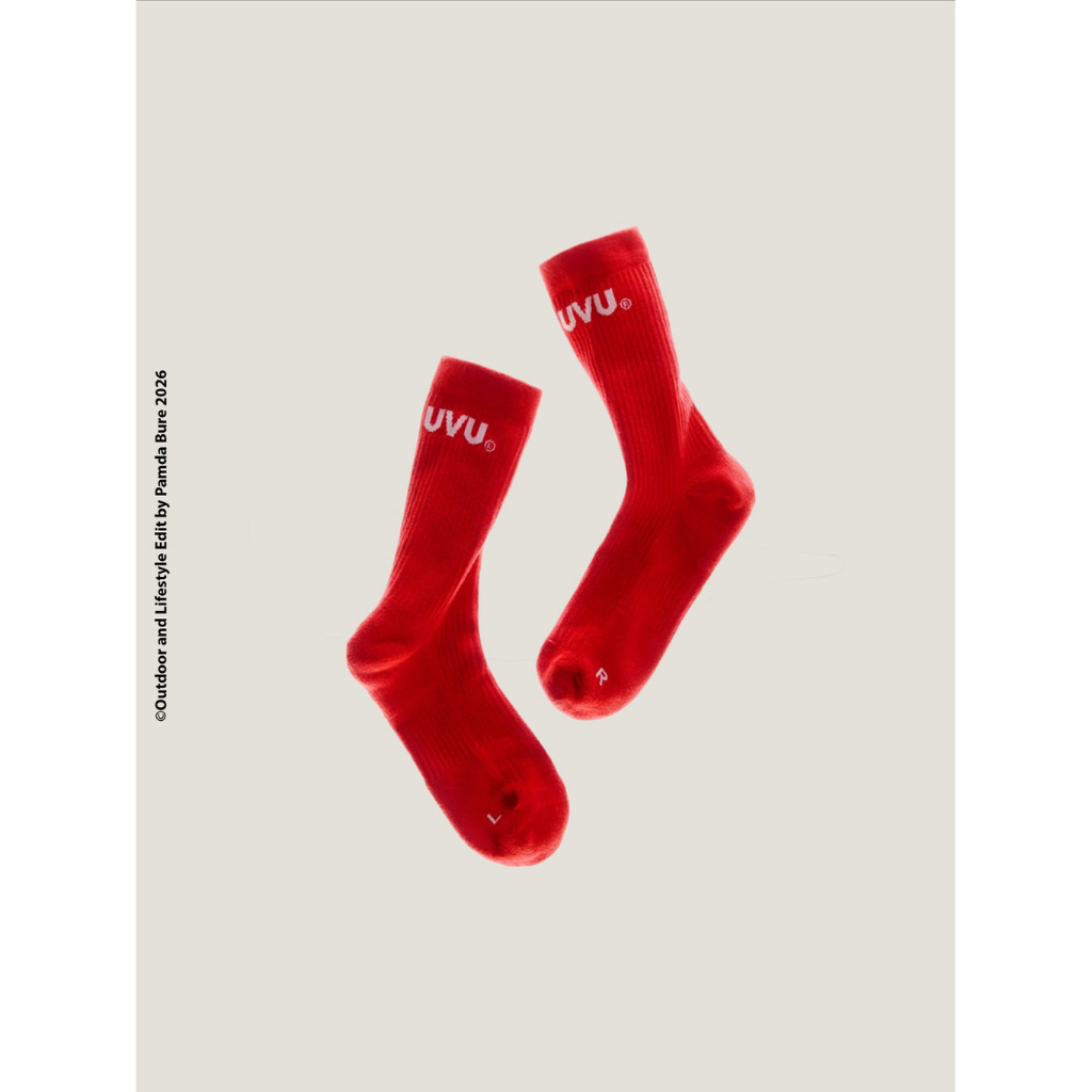 🚩พร้อมส่ง UVU Core Collection Running Sock RED