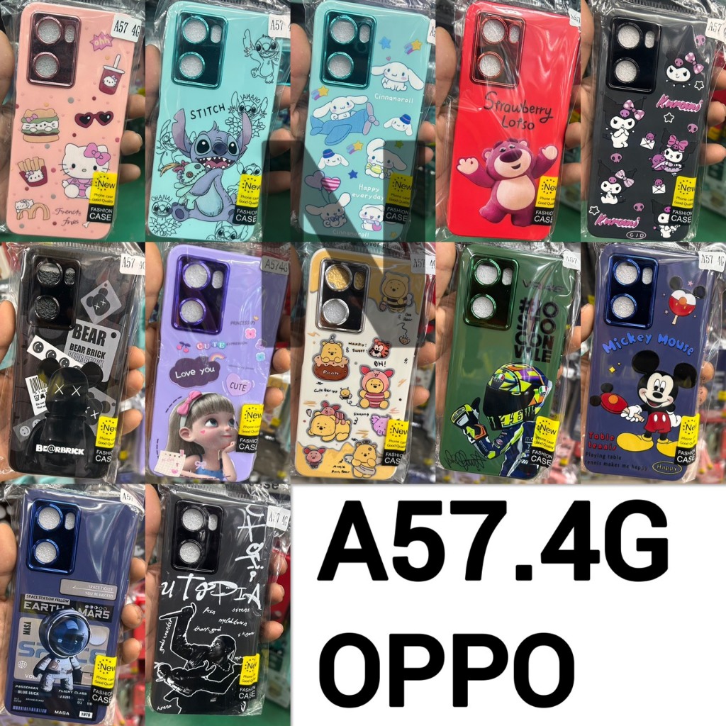 CASE เคสรุ่น OPPO A57.4G ลายการ์ตูกำมะหยี& ฟิล์มเต็มจอ100D 📮✅ ราคาถูก Shopee Lazada