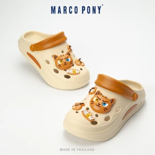Marco Pony รองเท้าแตะ รองเท้าหัวโต พื้นหนา เพิ่มความสูง ทนต่อการสึกหรอ กันลื่น วัสดุ EVA MH9039