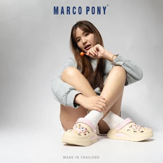 Marco Pony รองเท้าแตะ รองเท้าหัวโต พื้นหนา เพิ่มความสูง ทนต่อการสึกหรอ กันลื่น วัสดุ EVA MH9039