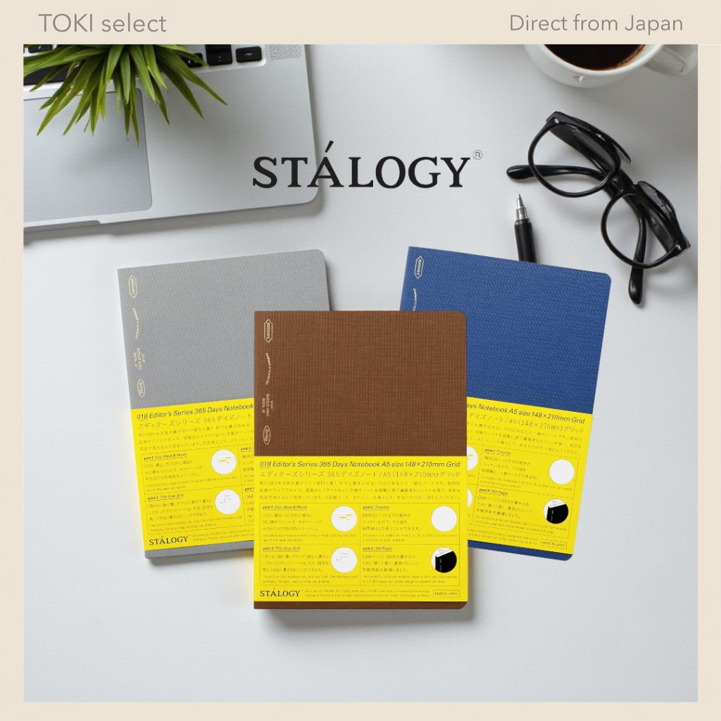 NITOMOS STALOGY A5 Graph Paper Notebook - 365 Days & Half-Year Variants