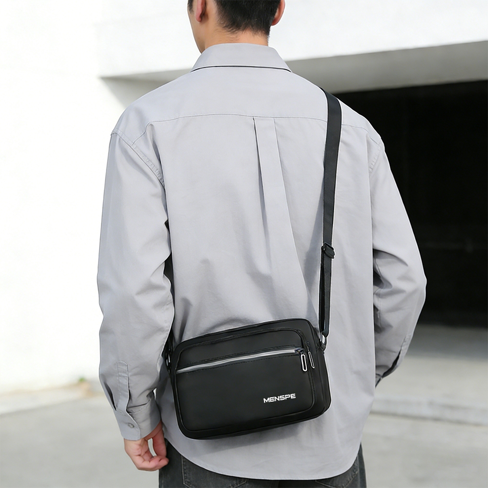 MENSPE กระเป๋าสะพายชาย Casual กระเป๋าหน้าอก CROSS Body BAG Casual กระเป๋าหน้าอกแฟชั่นกระเป๋าสะพายกันน้ำ ราคา ถูกที่สุด ดีลบีเคเค แกลเลอรีภาพที่ 5