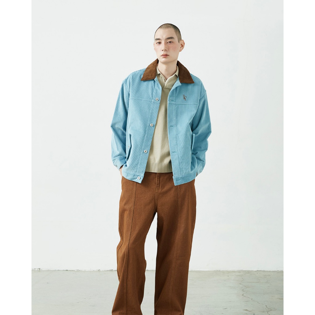 Cotton Corduroy Blue Jacket HOB STUDIOS