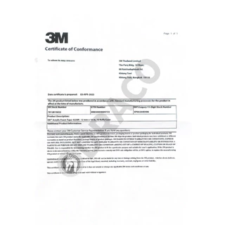 3M เทปแดง 4229 เทป 2 หน้า ม้วนใหญ่ หน้าอะคริลิค กาวสองหน้า เทปกาวสองหน้า (12 mm x 10 เมตร) หนา 0.8 mm)