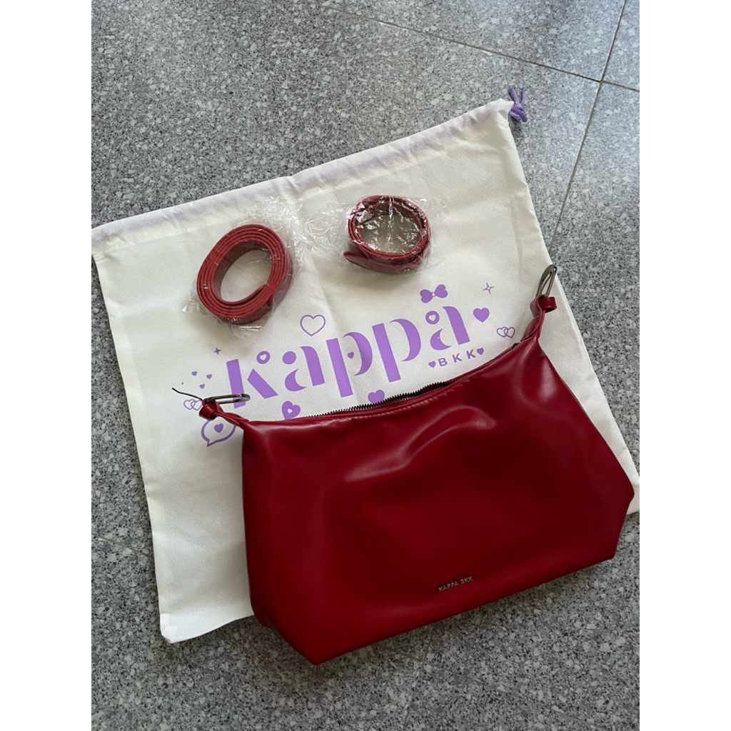 Kappa.bkk Tayloy Bag สี Cherry red มือสอง สภาพ80%
