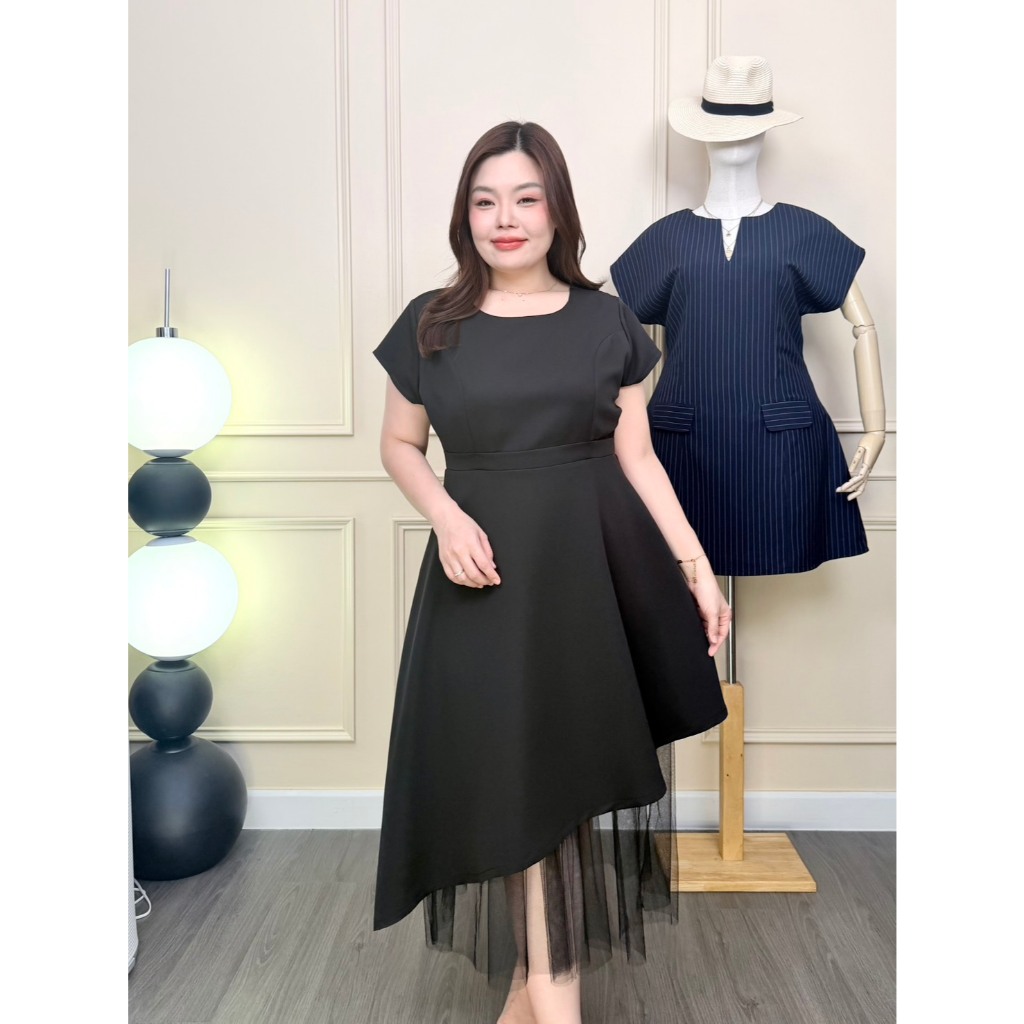 Nicole Dress เดรสรุ่นใหม่ชายกระโปรงเฉียงและมีผ้าตาข่ายแบบแยกชิ้นได้ฟรุ้งฟริ้งสุดๆ ใส่ได้2แบบ2สไตล์