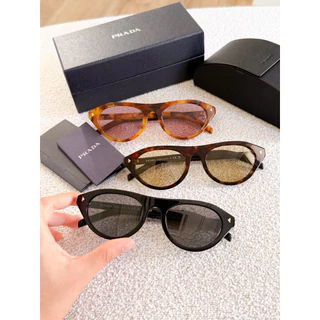 Prada แว่นกันแดดรุ่น B15SF ดีเทลขาโชว์แกนเหล็ก สวยหรู ของแท้ค่า