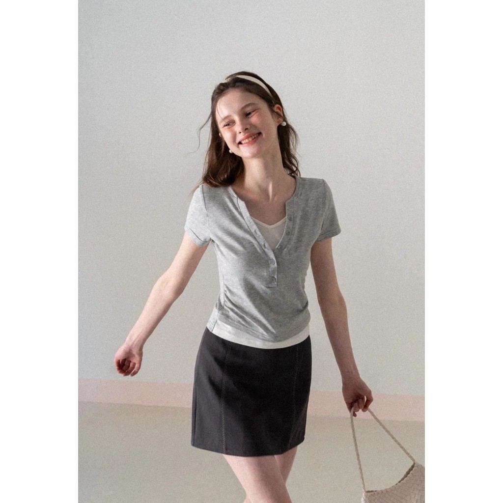 [พรีออเดอร์] EGGKA : Short Sleeve T Shirt with Round Neck (เสื้อยืดแขนสั้นคอกลม)