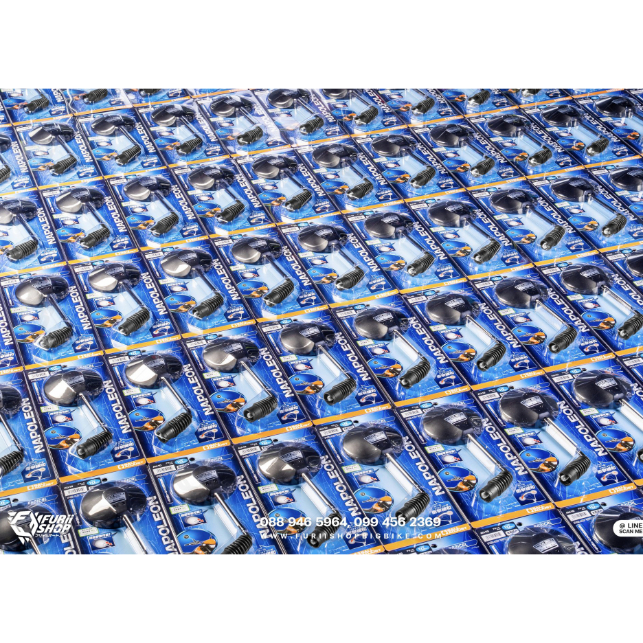 กระจก NAPOLEON AU10 Made in Japan แท้ 100% เกลียวขวา M10