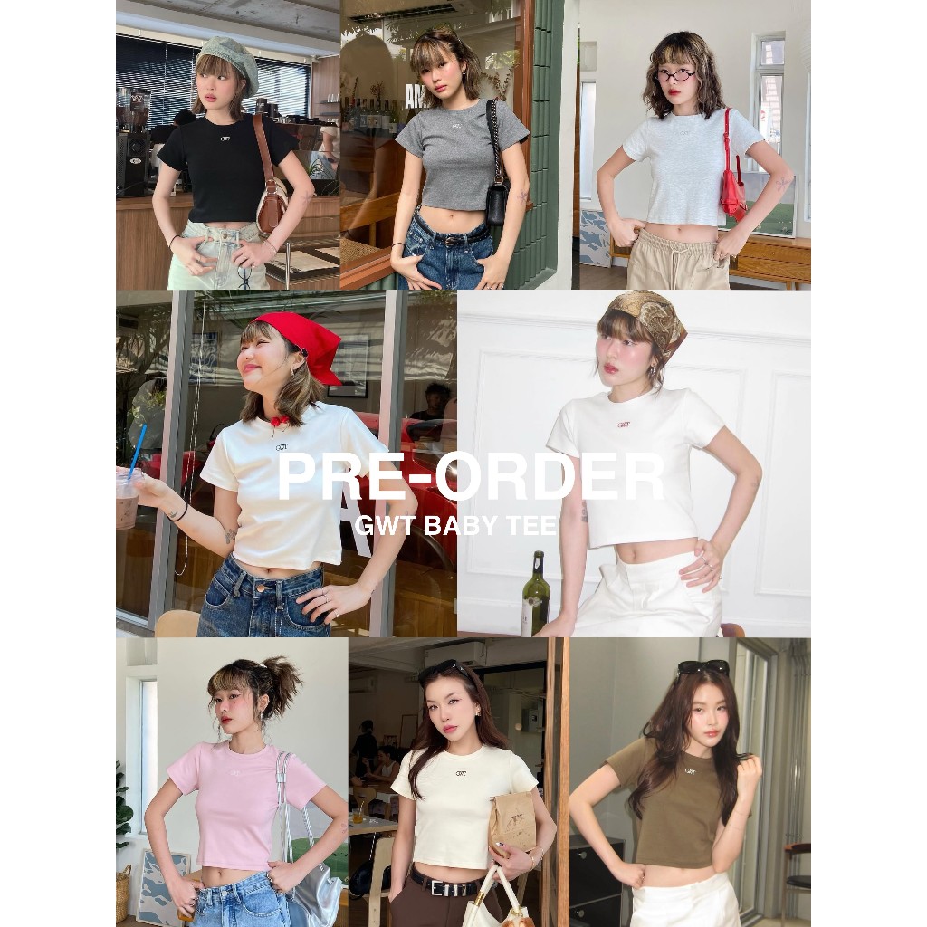 Geschwisters"GWT Baby tee"(ความยาวใหม่18“)พร้อมส่ง