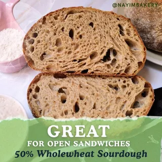Nayimbakery 50% Wholewheat Sourdough 199 บ. 430 ก.