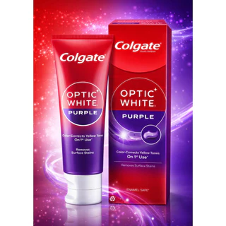 พร้อมส่ง!!!! ยาสีฟัน คอลเกต อ๊อพติค ไวท์ เพอร์เพิล 100 กรัม colgate optic white purple toothpaste 100g.