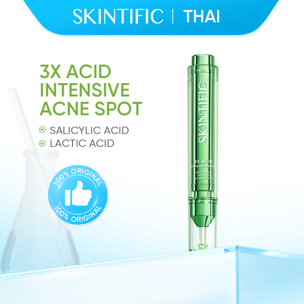SKINTIFIC 3X ACID INTENSIVE ACNE SPOT ดูแลสิวอย่างตรงจุดใน 3 วัน บรรเทารอยแผลเป็นจากสิว