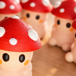 เห็ดน้อย กดได้ คลายเครียด น้องปุ๊กปิ๊ก Boy - Junior Clicker Fidget 3DPrint ตกแต่งโต๊ะ สินค้าพร้อมส่ง