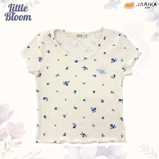 Jarika.shop - เสื้อคอยู ลายดอกไม้ รุ่น Little Bloom ( ลิทเทิล บลูม )