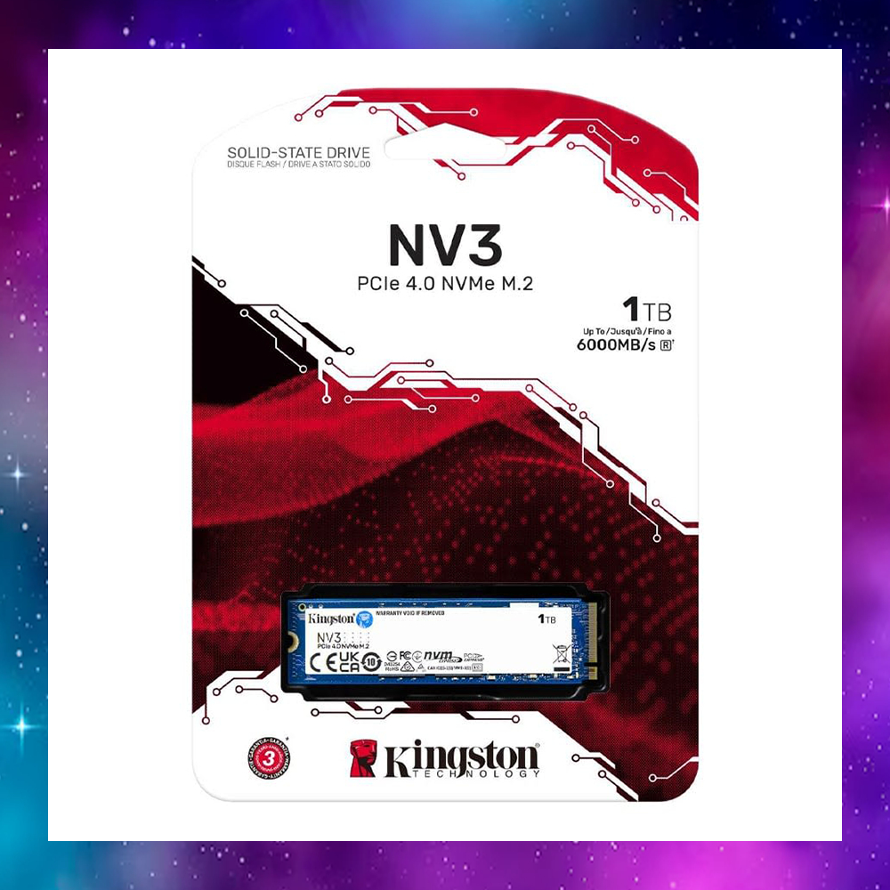 1 TB SSD (เอสเอสดี) KINGSTON NV3 - PCIe 4x4 NVMe M.2 2280 (SNV3S/1000G) ใช้งานปกติ ประกัน3/2573