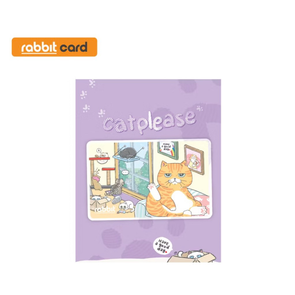 [Physical Card] Rabbit Card บัตรแรบบิท Catplease  สำหรับบุคคลทั่วไป