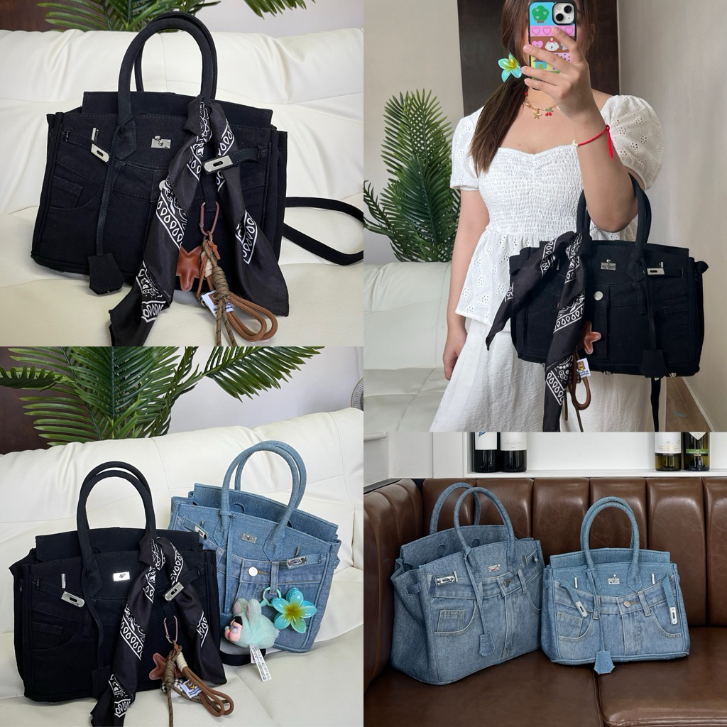 Tellamade - กระเป๋ายีนส์สะพายรุ่น Jennie Bag (Mini S) มีสายสะพายยาว crossbody ได้