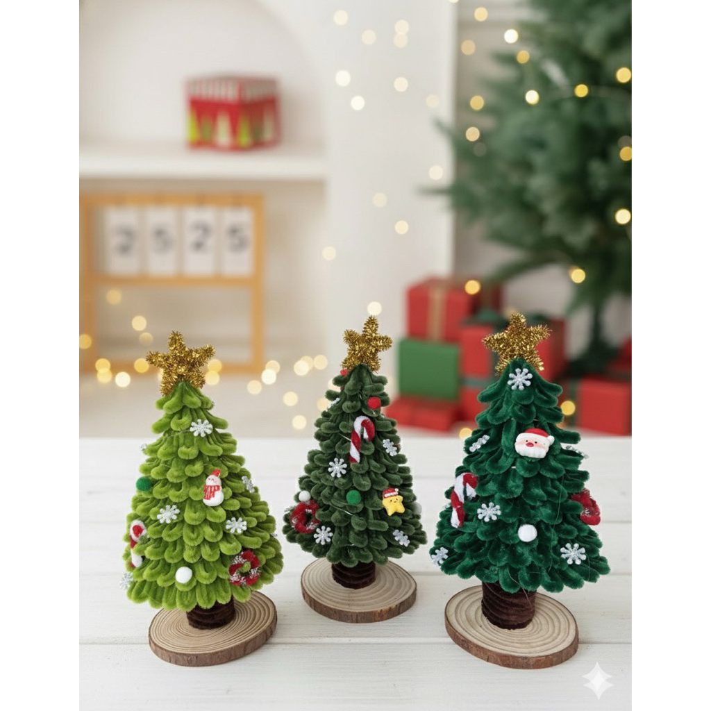 ต้นคริสต์มาส🎄🎅🏻ลวดกำมะหยี่ต้นสน ต้นสน ต้นสนคริสต์มาส
